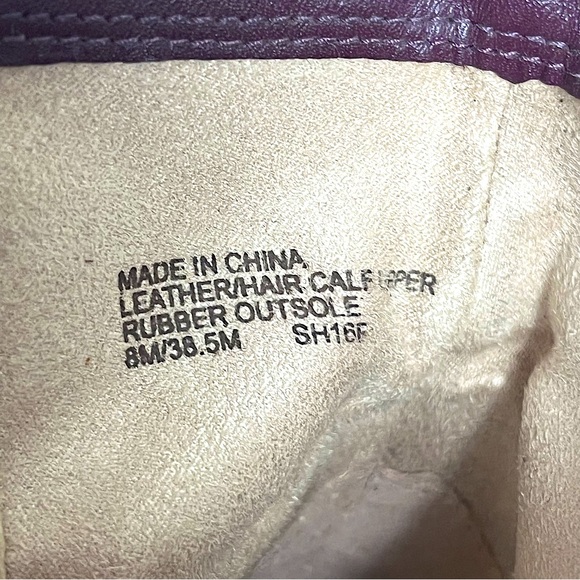 MICHAEL KORS Dawson Stiletto Ankle Boot Size 8 Burgundy Minimalist - Picture 13 of 13